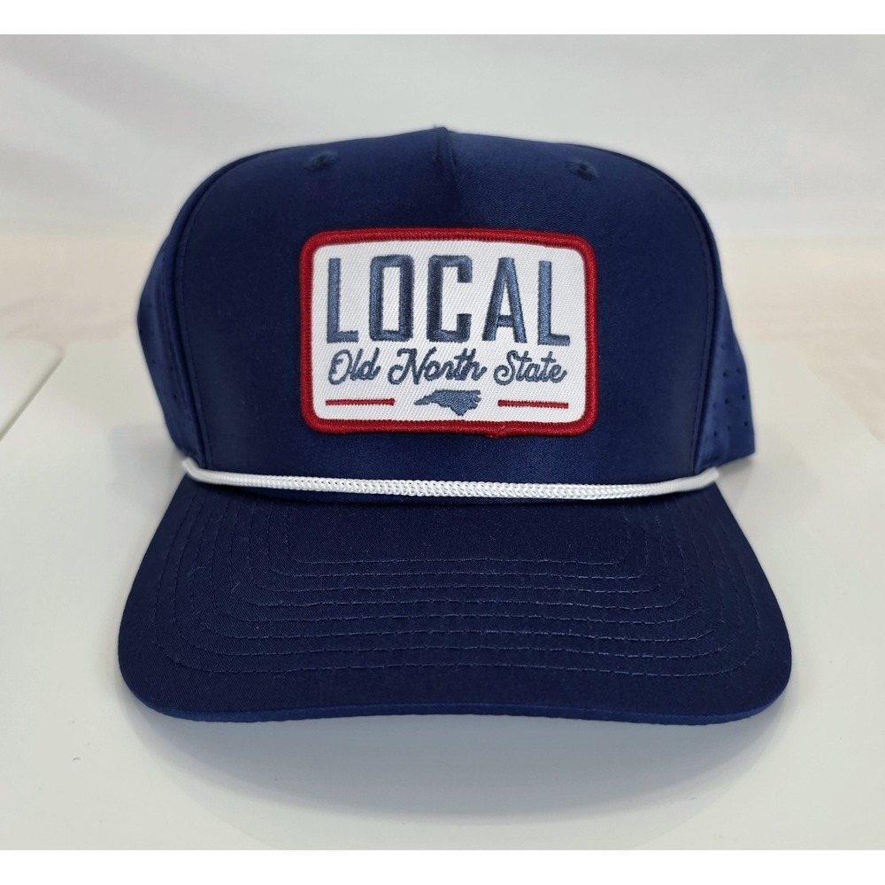 Riverbed Threads North Carolina Old North State Hat Perforated Rope Snapback...